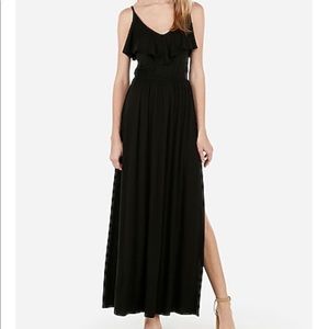 Express Ruffle Front Stretch Maxi Dress
